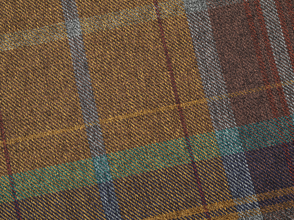 Pet Luxury Haven Square Dog Bed 5 Sizes in our Avondale in Signature Tartan: Olive-Heather-Chestnut