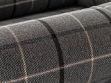 Pet Luxury Bolster Rectangular Dog Bed 3 Sizes in our Avondale in Signature Tartan: Charcoal-Black-Taupe