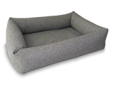Bolster Rectangular Orthopaedic Dog Bed Fully Washable with Zips and 4 Firm Bolster Tubular Sides 3 Sizes in Orkney Grey