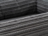 Bolster Rectangular Orthopaedic Dog Bed Fully Washable with Zips and 4 Firm Bolster Tubular Sides 3 Sizes in Classic Cord: Grey