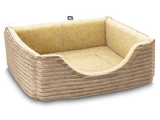 Pet Luxury Haven Square Dog Bed 5 Sizes in our Avondale in Classic Cord Beige