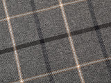 Pet Luxury Snug Oval Dog Bed 6 Sizes in our Avondale Signature Tartan Charcoal-Black-Taupe