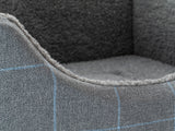 Pet Luxury Haven Square Dog Bed 5 Sizes in our Avondale in Classic Check: Blue-Grey