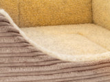 Pet Luxury Haven Square Dog Bed 5 Sizes in our Avondale in Classic Cord Beige